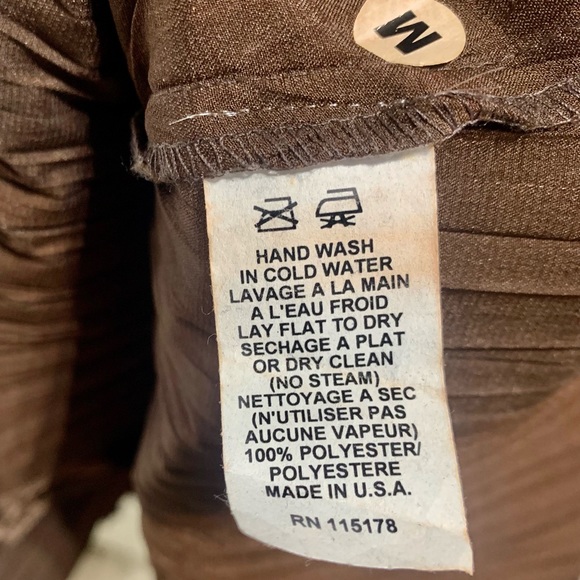 Komarov copper brown blouse with sheer insets at sleeves & back - Picture 8 of 8